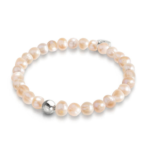 Champagne | Argent sterling 925 | Bracelet en perles d'eau douce